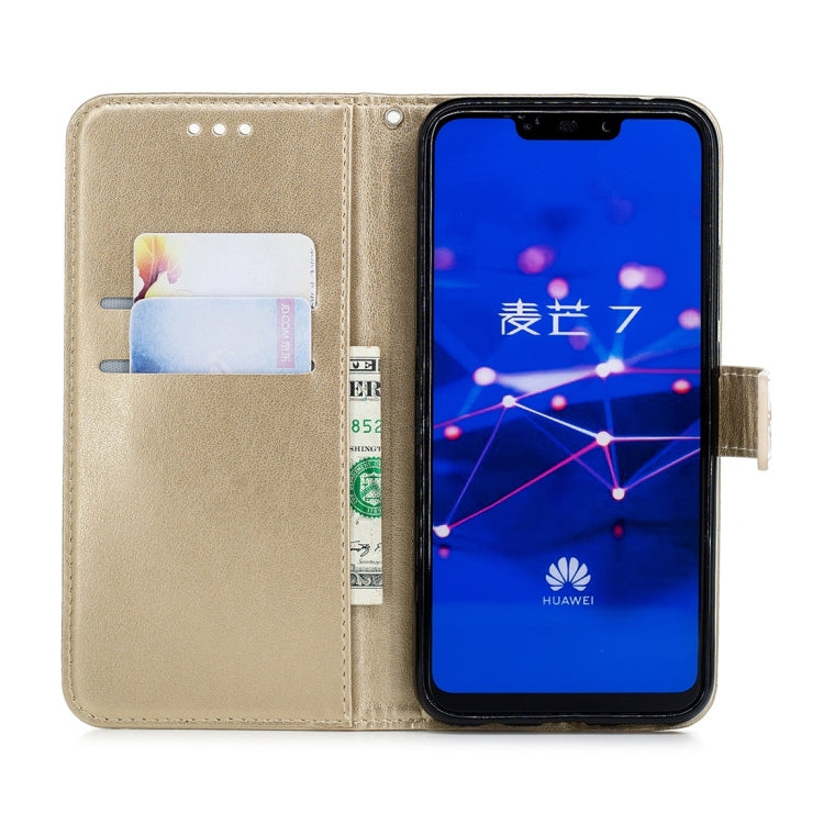 For Huawei Mate 20 Lite Plum Flowers Pattern Horizontal Flip Leather Case with Holder & Card Slots & Wallet & Lanyard