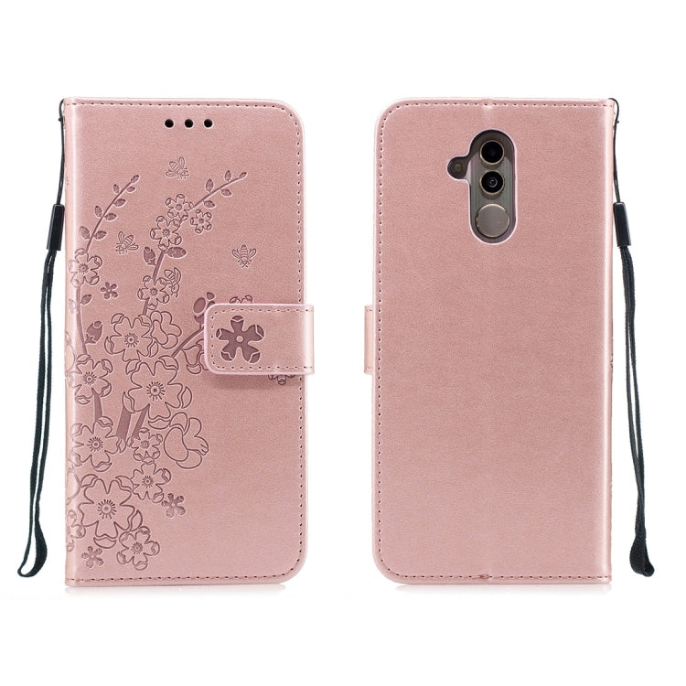 For Huawei Mate 20 Lite Plum Flowers Pattern Horizontal Flip Leather Case with Holder & Card Slots & Wallet & Lanyard