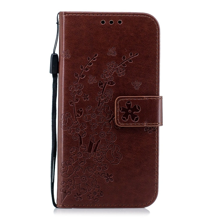 For Nokia 3.1 Plum Flowers Pattern Horizontal Flip Leather Case with Holder & Card Slots & Wallet & Lanyard