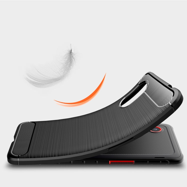 For Samsung Galaxy Xcover 5 Brushed Texture Carbon Fiber TPU Case