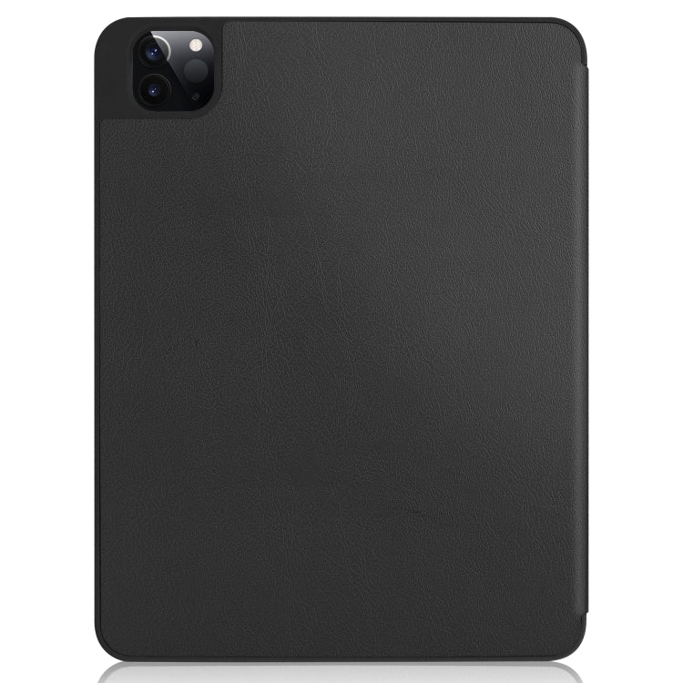 For iPad Pro 11 2022 / 2021 Pure Color Horizontal Flip TPU + PU Leather Tablet Case with Three-folding Holder & Sleep / Wake-up Function & Pen Slot