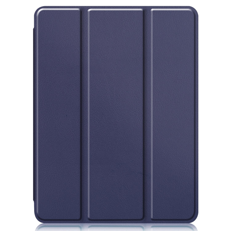 For iPad Pro 11 2022 / 2021 Pure Color Horizontal Flip TPU + PU Leather Tablet Case with Three-folding Holder & Sleep / Wake-up Function & Pen Slot