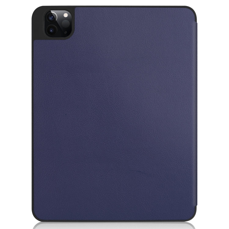 For iPad Pro 11 2022 / 2021 Pure Color Horizontal Flip TPU + PU Leather Tablet Case with Three-folding Holder & Sleep / Wake-up Function & Pen Slot