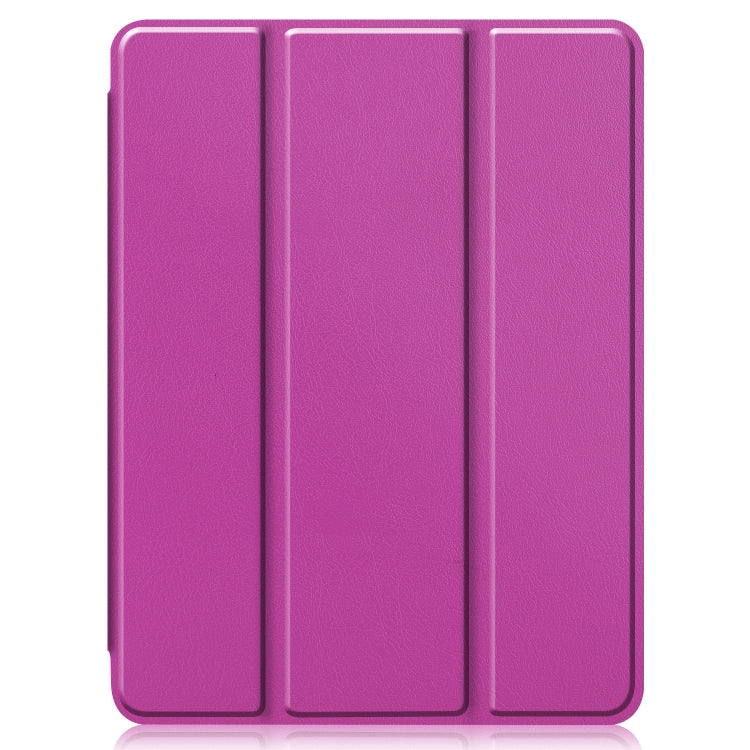 For iPad Pro 11 2022 / 2021 Pure Color Horizontal Flip TPU + PU Leather Tablet Case with Three-folding Holder & Sleep / Wake-up Function & Pen Slot