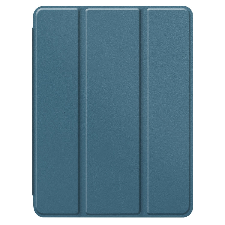 For iPad Pro 11 2022 / 2021 Pure Color Horizontal Flip TPU + PU Leather Tablet Case with Three-folding Holder & Sleep / Wake-up Function & Pen Slot