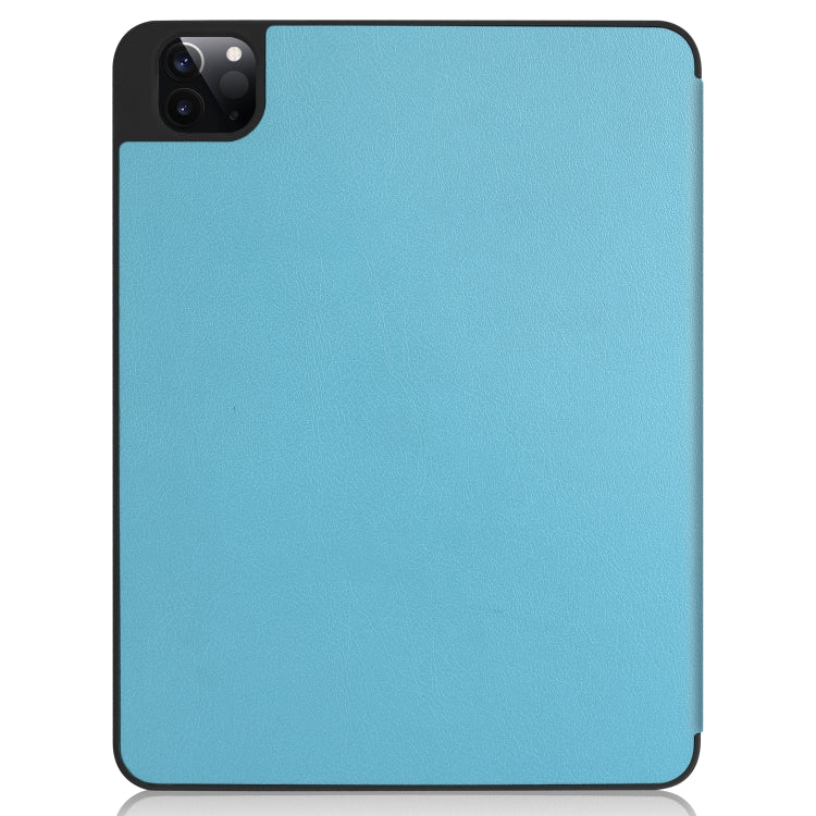 For iPad Pro 11 2022 / 2021 Pure Color Horizontal Flip TPU + PU Leather Tablet Case with Three-folding Holder & Sleep / Wake-up Function & Pen Slot