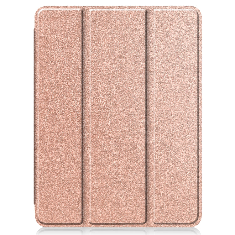 For iPad Pro 11 2022 / 2021 Pure Color Horizontal Flip TPU + PU Leather Tablet Case with Three-folding Holder & Sleep / Wake-up Function & Pen Slot