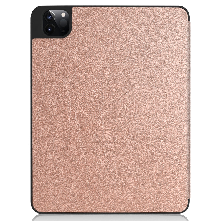 For iPad Pro 11 2022 / 2021 Pure Color Horizontal Flip TPU + PU Leather Tablet Case with Three-folding Holder & Sleep / Wake-up Function & Pen Slot