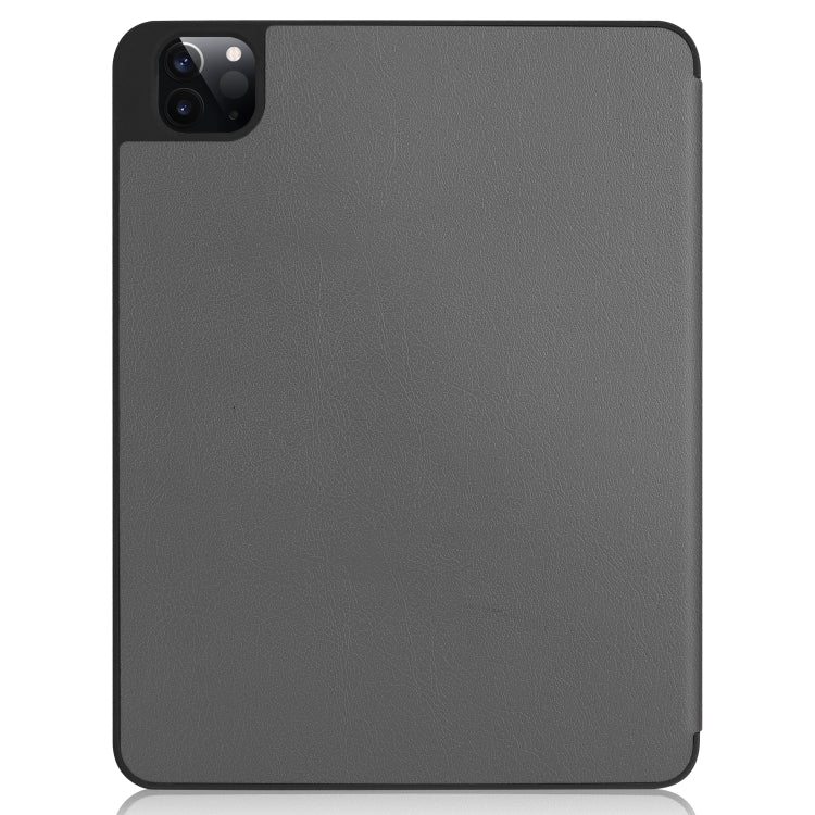 For iPad Pro 11 2022 / 2021 Pure Color Horizontal Flip TPU + PU Leather Tablet Case with Three-folding Holder & Sleep / Wake-up Function & Pen Slot