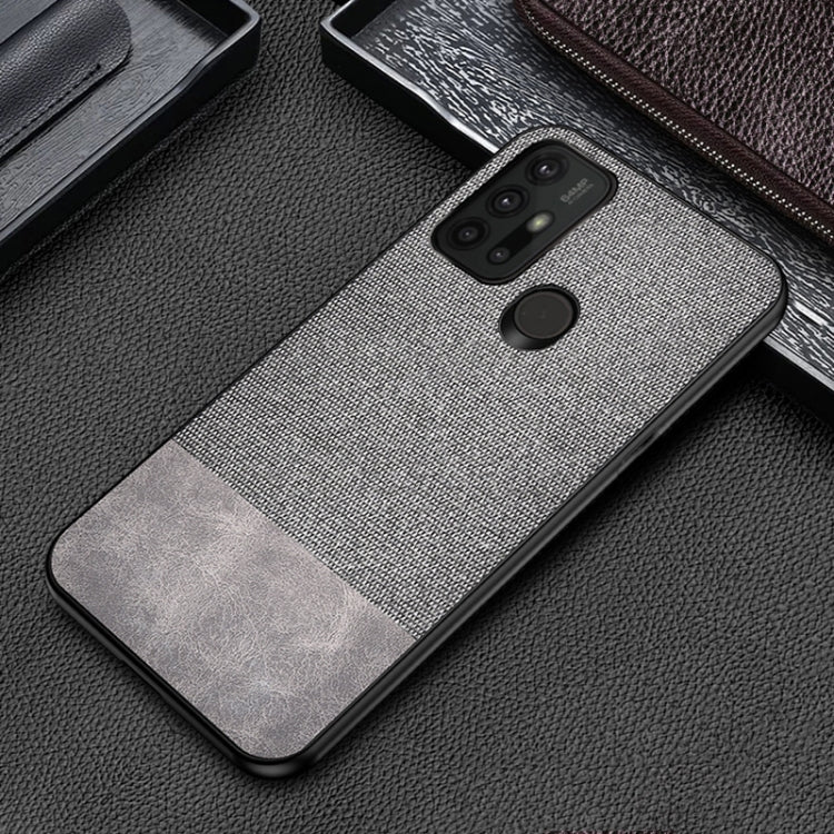 For Motorola Moto G30 Shockproof Splicing PU + Cloth Protective Case
