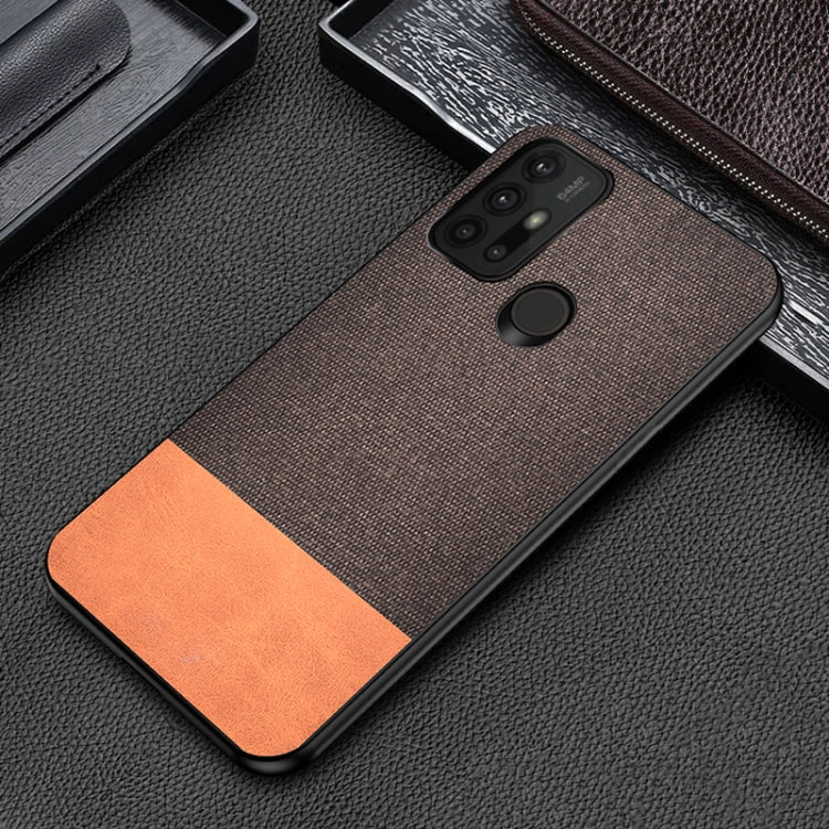 For Motorola Moto G30 Shockproof Splicing PU + Cloth Protective Case