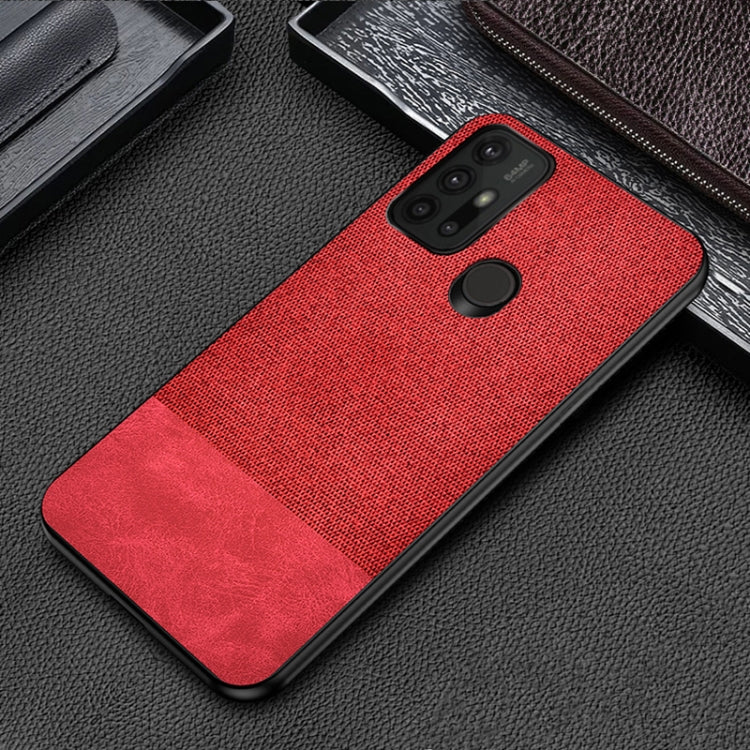 For Motorola Moto G30 Shockproof Splicing PU + Cloth Protective Case