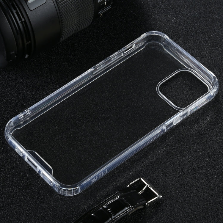 For iPhone 12 / 12 Pro Four-corner Shockproof Transparent TPU + PC Protective Case