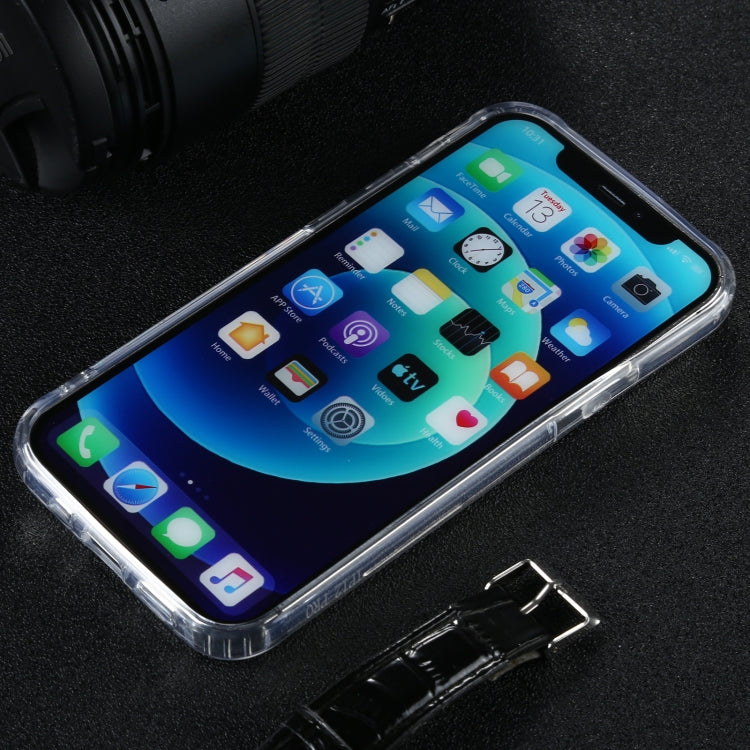 For iPhone 12 / 12 Pro Four-corner Shockproof Transparent TPU + PC Protective Case