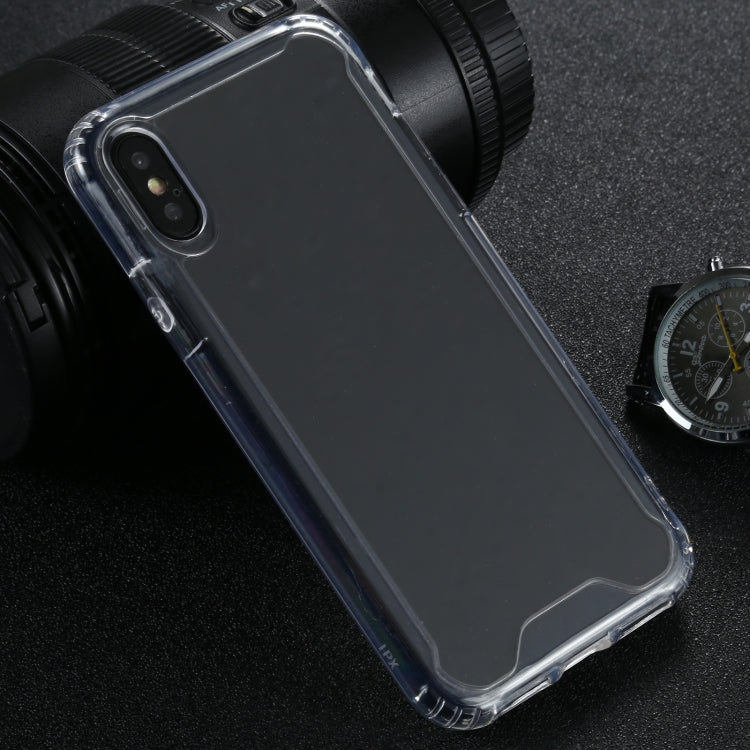 For iPhone X / XS Four-corner Shockproof Transparent TPU + PC Protective Case
