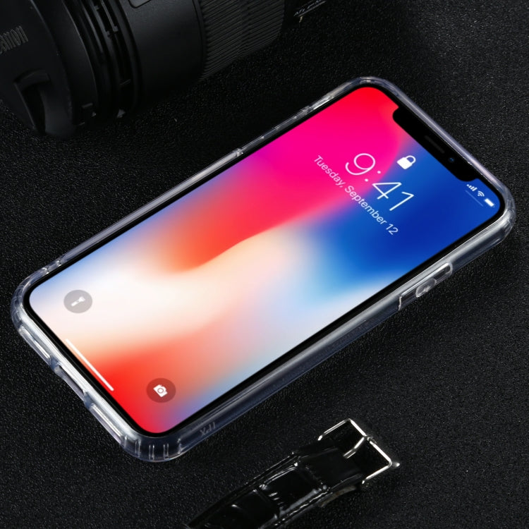 For iPhone X / XS Four-corner Shockproof Transparent TPU + PC Protective Case