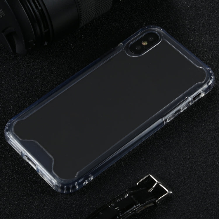 For iPhone X / XS Four-corner Shockproof Transparent TPU + PC Protective Case
