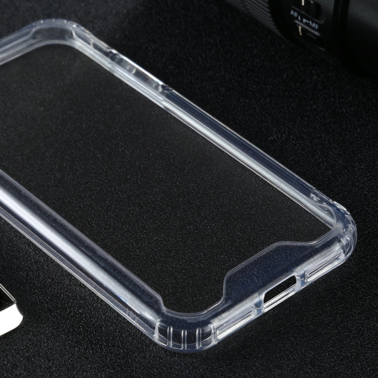For iPhone X / XS Four-corner Shockproof Transparent TPU + PC Protective Case