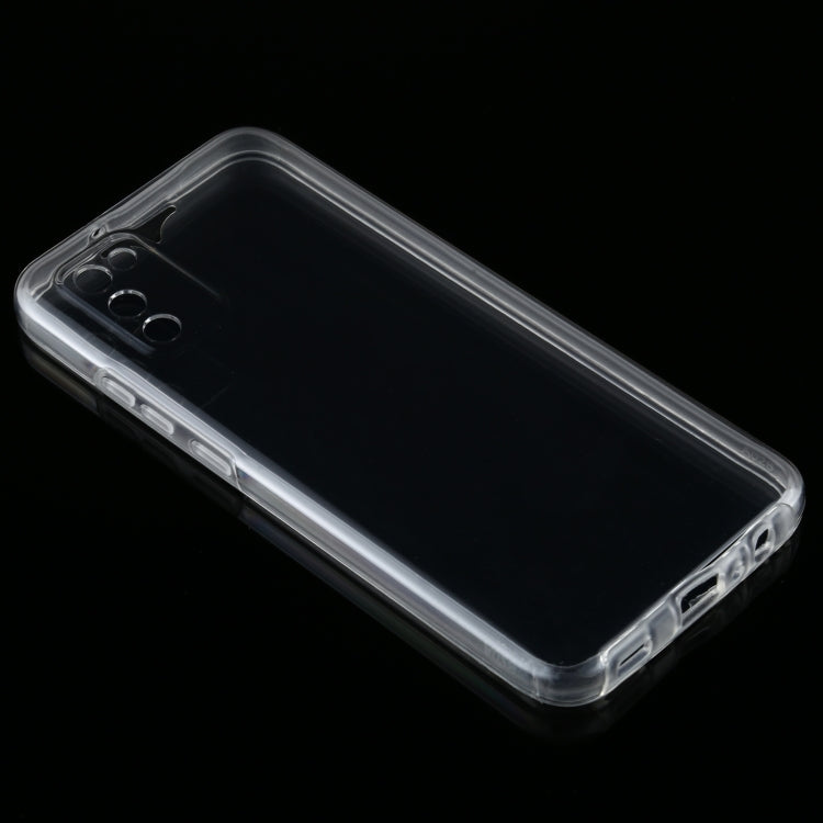 For Samsung Galaxy A02s PC+TPU Ultra-Thin Double-Sided All-Inclusive Transparent Mobile Phone Case
