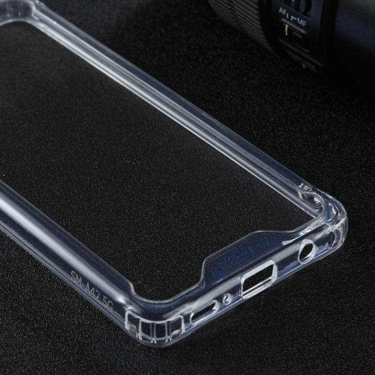 For Samsung Galaxy A42 5G Four-corner Shockproof Transparent TPU + PC Protective Case
