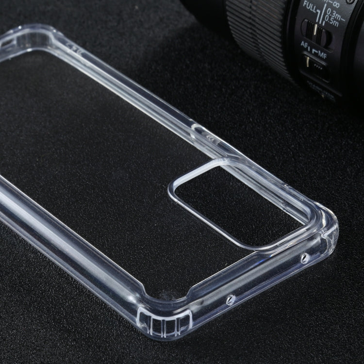 For Samsung Galaxy A52 5G / 4G Four-corner Shockproof Transparent TPU + PC Protective Case