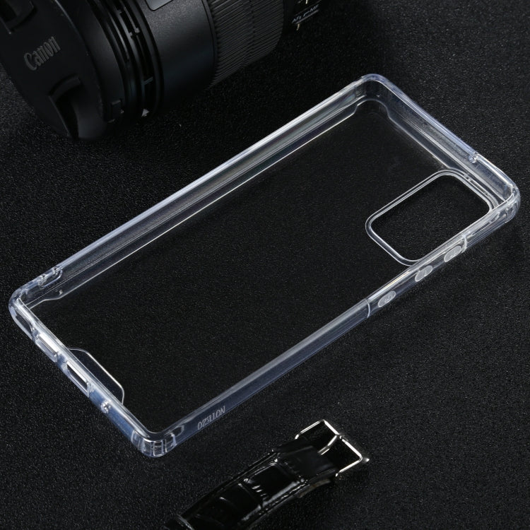 For Samsung Galaxy Note20 Four-corner Shockproof Transparent TPU + PC Protective Case