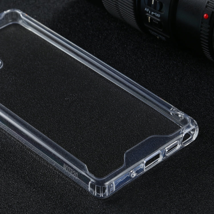 For Samsung Galaxy Note20 Four-corner Shockproof Transparent TPU + PC Protective Case