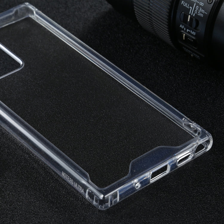 For Samsung Galaxy Note20 Ultra Four-corner Shockproof Transparent TPU + PC Protective Case
