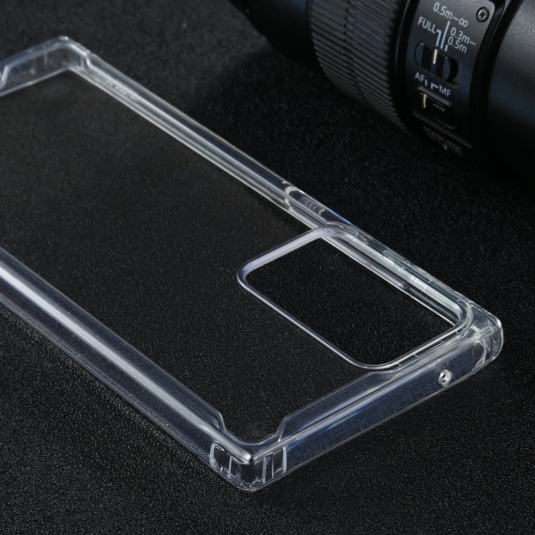 For Samsung Galaxy Note20 Ultra Four-corner Shockproof Transparent TPU + PC Protective Case