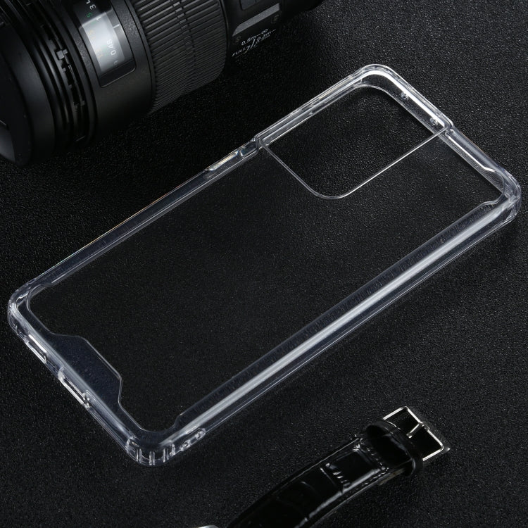 For Samsung Galaxy S21 Ultra 5G Four-corner Shockproof Transparent TPU + PC Protective Case