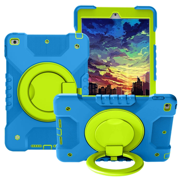 Shockproof Colorful Silicone + PC Protective Case with Holder & Shoulder Strap & Pen Slot For iPad 10.2 2021 / 2020 / 2019 & (2020)