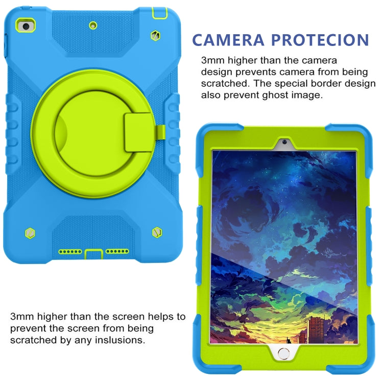 Shockproof Colorful Silicone + PC Protective Case with Holder & Shoulder Strap & Pen Slot For iPad 10.2 2021 / 2020 / 2019 & (2020)