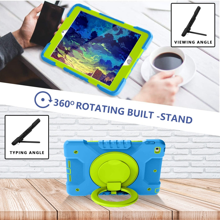 Shockproof Colorful Silicone + PC Protective Case with Holder & Shoulder Strap & Pen Slot For iPad 10.2 2021 / 2020 / 2019 & (2020)