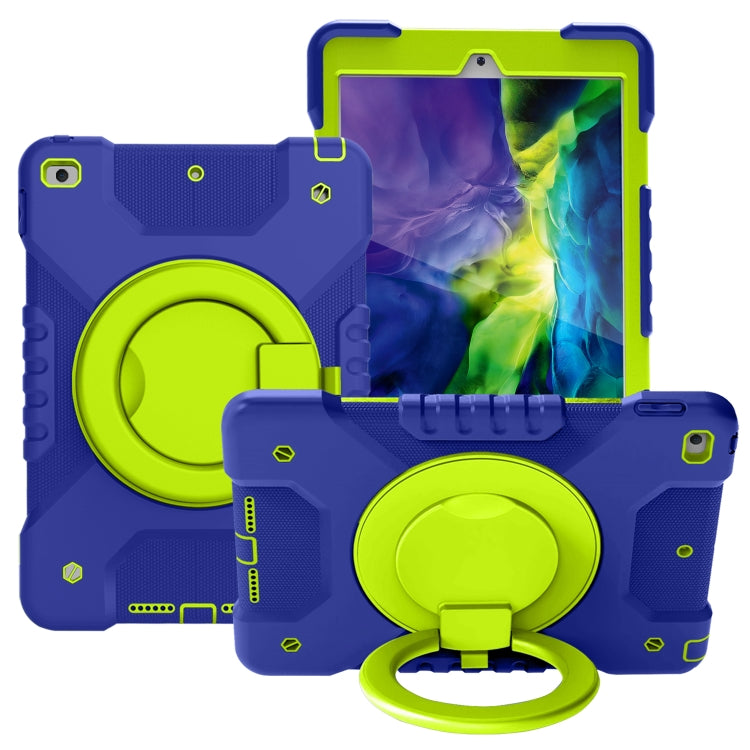 Shockproof Colorful Silicone + PC Protective Case with Holder & Shoulder Strap & Pen Slot For iPad 10.2 2021 / 2020 / 2019 & (2020)