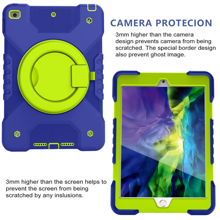 Shockproof Colorful Silicone + PC Protective Case with Holder & Shoulder Strap & Pen Slot For iPad 10.2 2021 / 2020 / 2019 & (2020)