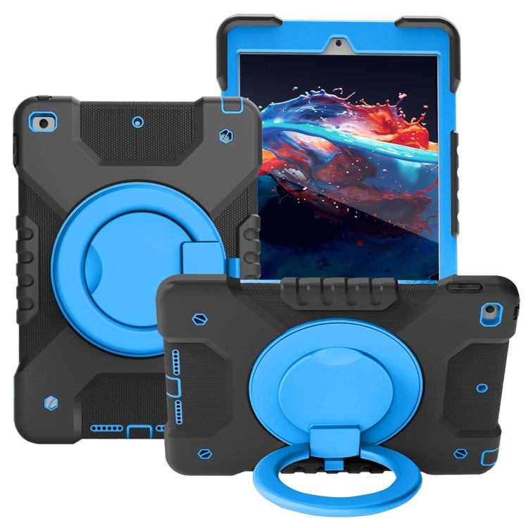 Shockproof Colorful Silicone + PC Protective Case with Holder & Shoulder Strap & Pen Slot For iPad 10.2 2021 / 2020 / 2019 & (2020)