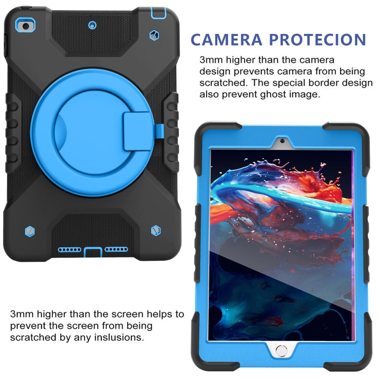 Shockproof Colorful Silicone + PC Protective Case with Holder & Shoulder Strap & Pen Slot For iPad 10.2 2021 / 2020 / 2019 & (2020)