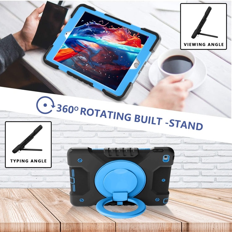Shockproof Colorful Silicone + PC Protective Case with Holder & Shoulder Strap & Pen Slot For iPad 10.2 2021 / 2020 / 2019 & (2020)
