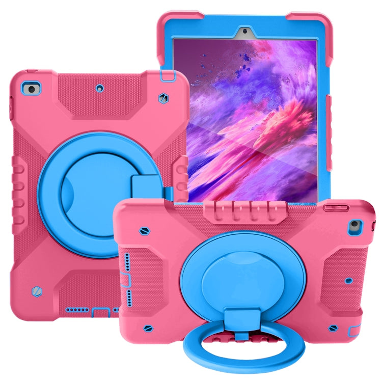 Shockproof Colorful Silicone + PC Protective Case with Holder & Shoulder Strap & Pen Slot For iPad 10.2 2021 / 2020 / 2019 & (2020)