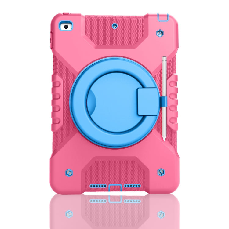 Shockproof Colorful Silicone + PC Protective Case with Holder & Shoulder Strap & Pen Slot For iPad 10.2 2021 / 2020 / 2019 & (2020)