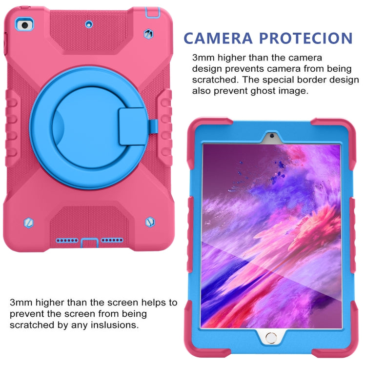 Shockproof Colorful Silicone + PC Protective Case with Holder & Shoulder Strap & Pen Slot For iPad 10.2 2021 / 2020 / 2019 & (2020)