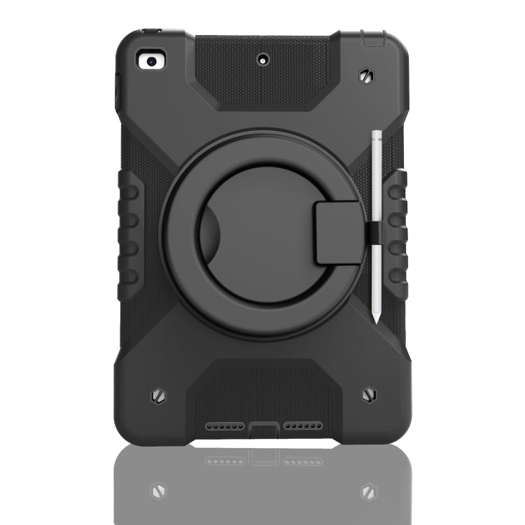 Shockproof Colorful Silicone + PC Protective Case with Holder & Shoulder Strap & Pen Slot For iPad 10.2 2021 / 2020 / 2019 & (2020)