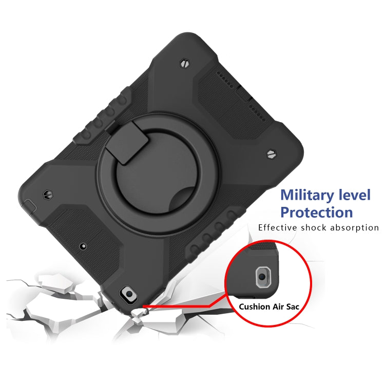 Shockproof Colorful Silicone + PC Protective Case with Holder & Shoulder Strap & Pen Slot For iPad 10.2 2021 / 2020 / 2019 & (2020)
