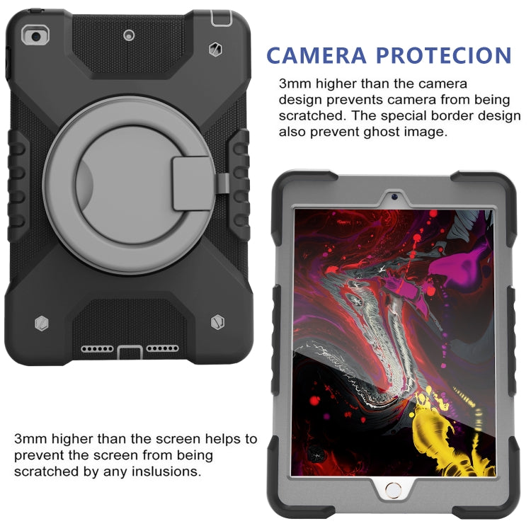 Shockproof Colorful Silicone + PC Protective Case with Holder & Shoulder Strap & Pen Slot For iPad 10.2 2021 / 2020 / 2019 & (2020)