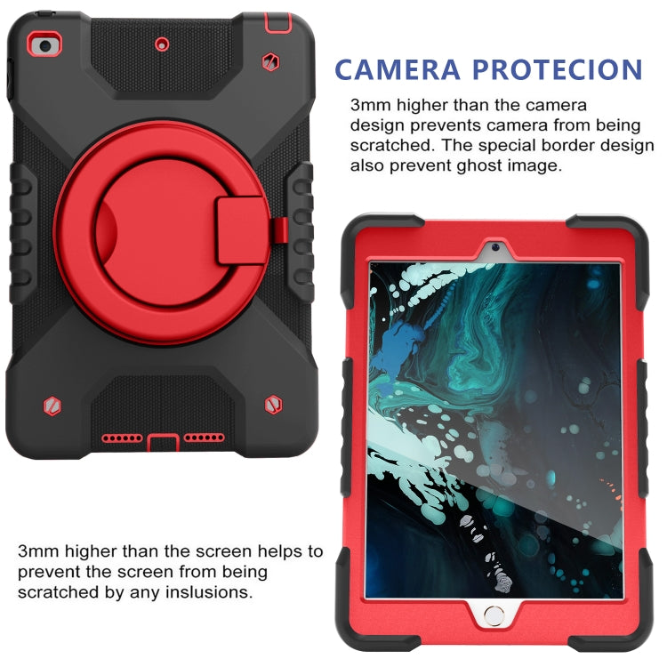 Shockproof Colorful Silicone + PC Protective Case with Holder & Shoulder Strap & Pen Slot For iPad 10.2 2021 / 2020 / 2019 & (2020)