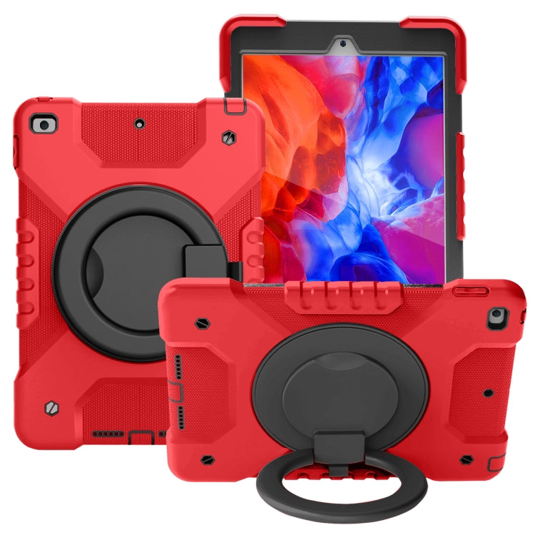 Shockproof Colorful Silicone + PC Protective Case with Holder & Shoulder Strap & Pen Slot For iPad 10.2 2021 / 2020 / 2019 & (2020)