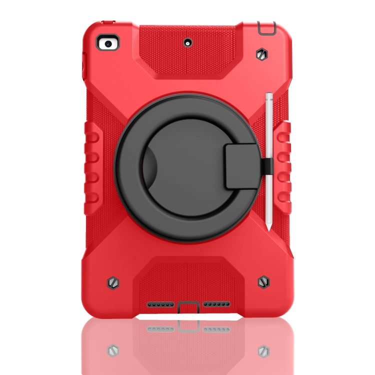 Shockproof Colorful Silicone + PC Protective Case with Holder & Shoulder Strap & Pen Slot For iPad 10.2 2021 / 2020 / 2019 & (2020)