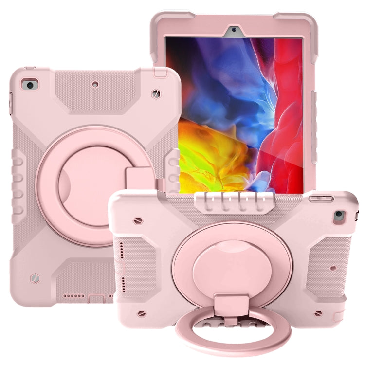 Shockproof Colorful Silicone + PC Protective Case with Holder & Shoulder Strap & Pen Slot For iPad 10.2 2021 / 2020 / 2019 & (2020)
