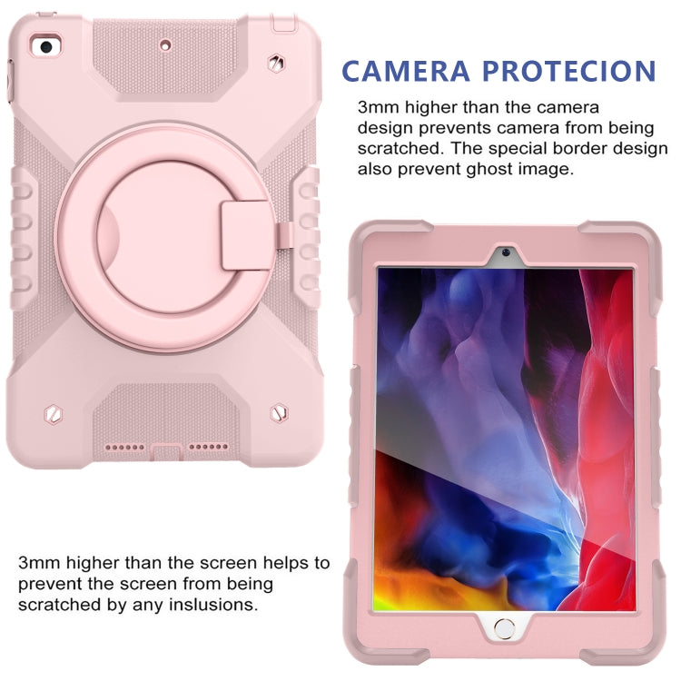 Shockproof Colorful Silicone + PC Protective Case with Holder & Shoulder Strap & Pen Slot For iPad 10.2 2021 / 2020 / 2019 & (2020)