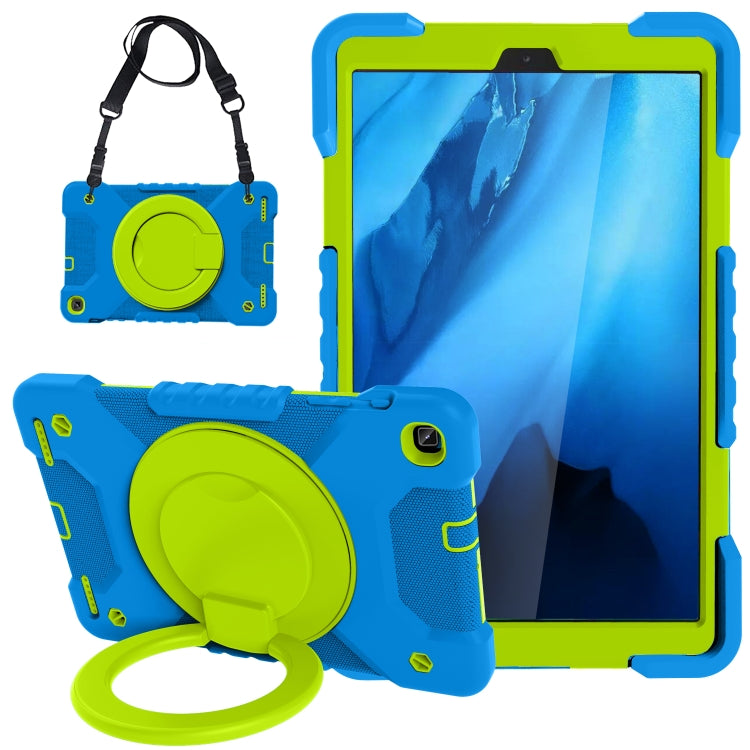For Samsung Galaxy Tab A 10.1 (2019) T510 / T515 Shockproof Colorful Silicone + PC Protective Case with Holder & Shoulder Strap & Pen Slot